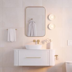 Tono Urban Brass Soft Square Framed Mirror, 600 x 900mm