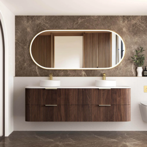 HAVANA FLUTED SABLE WALNUT VANITY