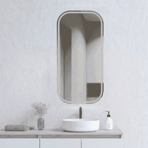 LED Newport 900(H)x450(W) Frameless Tuffi Mirror Soft Square