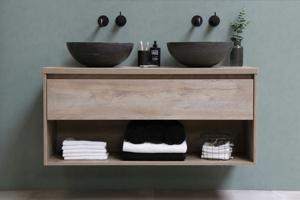 Vanity Unit With Towel Storage