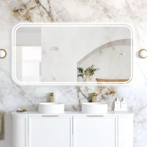 LED Newport 1500(W)x750(H) Frameless Mirror – Install Horizontal or Vertical