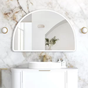 LED Moonlight Archie 800(H)x1200(W) White Metal Frame Mirror
