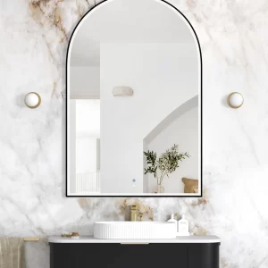 LED Archie 1500(H)x1000(W) Black Metal Frame Mirror