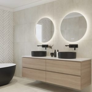 FLESSRND60 FLESS Frameless – OLËK – 600mm LED Mirror