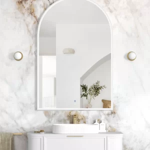 LED Archie 1500(H)x1000(W) White Metal Frame Mirror