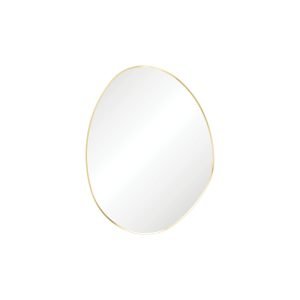 Pebble Urban Brass Asymmetrical Framed Mirror, 700 x 920mm