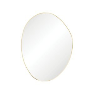 Pebble Urban Brass Asymmetrical Framed Mirror, 900 x 1200mm
