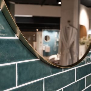 Reba Urban Brass Framed Mirror, 800mm