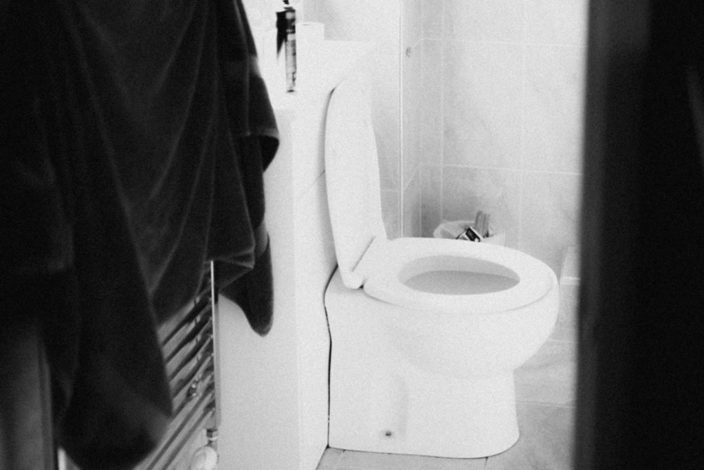 matte white toilet