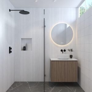 FLESSRND100 FLESS Frameless – OLËK- 1000mm LED Mirror
