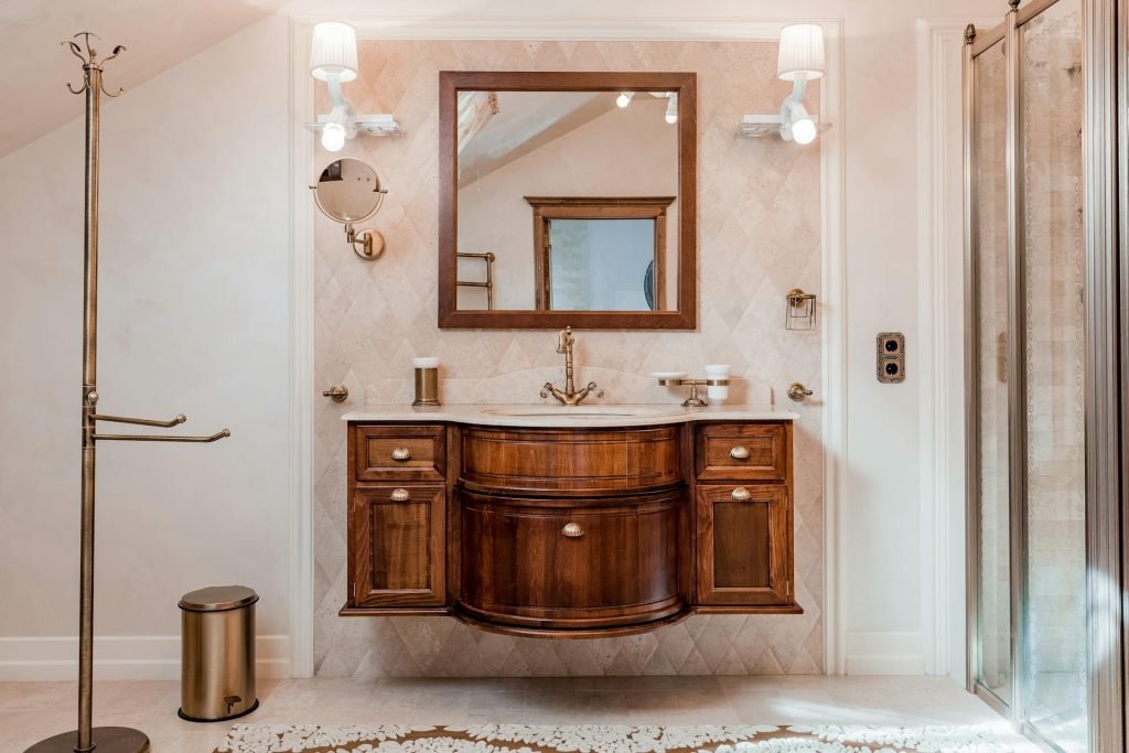 oak bathroom vanity