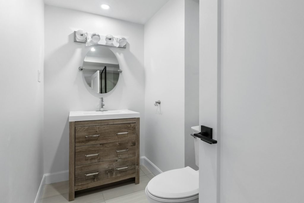 powder room vanity