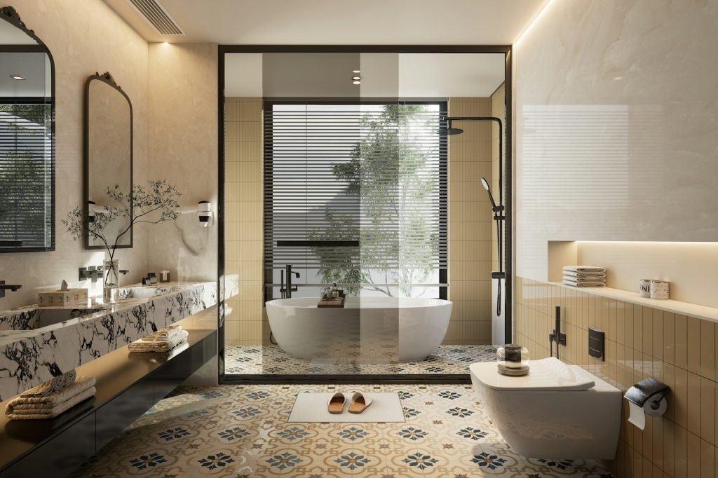 shower and bath combo