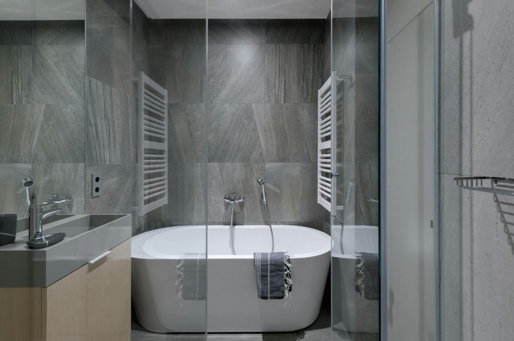 Modern Bath and Shower Combo