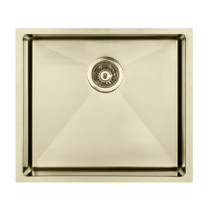 Atlas Handmade Single Bowl Kitchen Sink in Brushed Gold