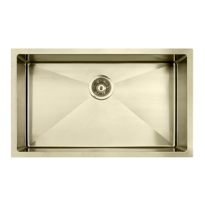 Atlas Handmade Single Bowl Kitchen Sink in Brushed Gold